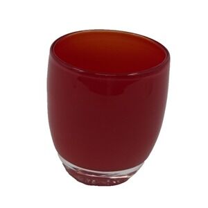 Glassybaby Red Handblown Second Tealight Candle Made In USA